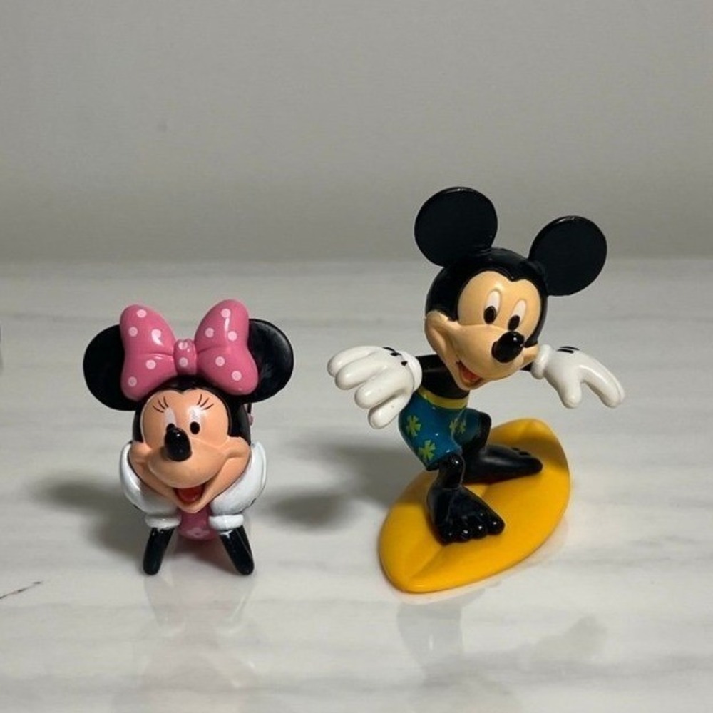 Disney Cake Topper/Figurine Duo | Mickey Surfing & Minnie Mouse |‎ DecoPac 2011